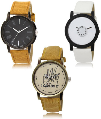 SWIFFIN New latest Designer Combo of 3 Analog Watch  - For Men