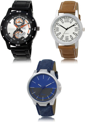 SWIFFIN New latest Designer Combo of 3 Analog Watch  - For Men