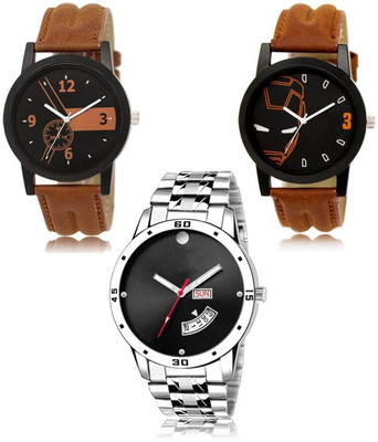 SWIFFIN New latest Designer Combo of 3 Analog Watch  - For Men