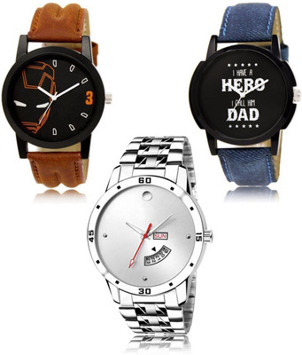 SWIFFIN New latest Designer Combo of 3 Analog Watch  - For Men