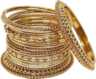 Anahat collection Metal Black Silver Bangle Set