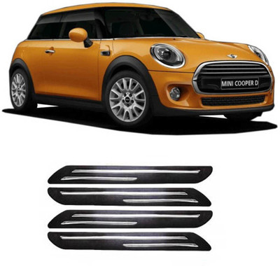 RONISH Silicone Car Bumper Guard(Black, Silver, Pack of 4, Universal For Car, Cooper)