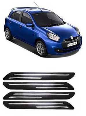 RONISH Silicone Car Bumper Guard(Black, Silver, Pack of 4, Universal For Car, Pulse)