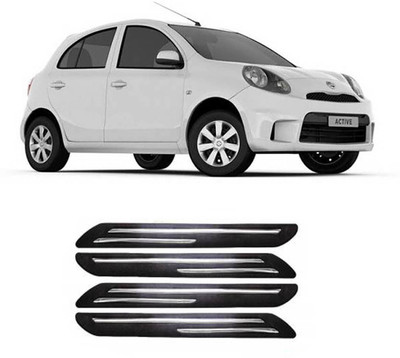 RONISH Silicone Car Bumper Guard(Black, Silver, Pack of 4, Universal For Car, Universal For Car)