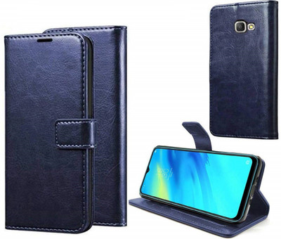 COVERBLACK Flip Cover for Samsung Galaxy On Max(Blue, Dual Protection)