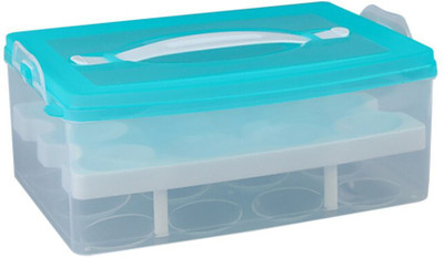 Vastarpara Plastic Egg Container  - 2 dozen(Blue)