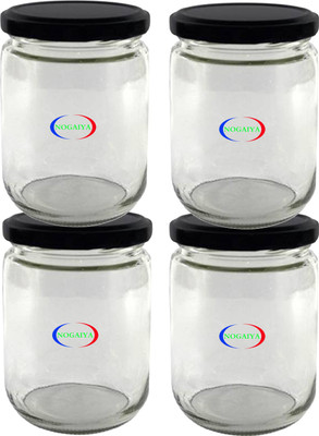 NOGAIYA Glass Utility Container  - 500 ml(Pack of 4, Clear)