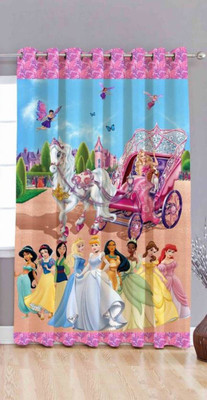 SAI FAB 213 cm (7 ft) Door Polyester Curtain Single Curtain(Multicolor, Cartoon)