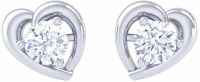 CLARA Made with Swiss Zirconia Surdy Solitaire Gift Cubic Zirconia Sterling Silver Stud Earring