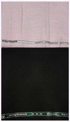 Raymond Giza Cotton Checkered Shirt Trouser FabricUnstitched