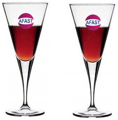 AFAST (Pack of 2) Royal Clear Wine/ Juice Glass, 150Ml, Two Psc- BN18 Glass Set Wine Glass(150 ml, Glass, Clear)