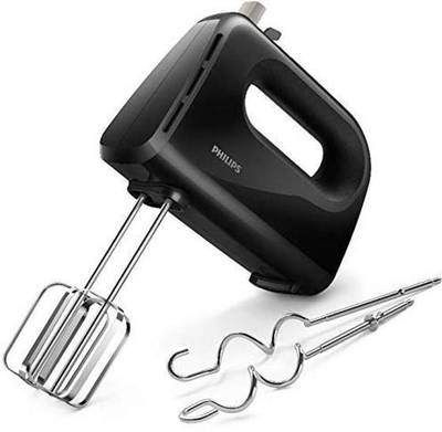 PHILIPS HR3705 Hand Mixer 300 W Hand Blender  (Black)