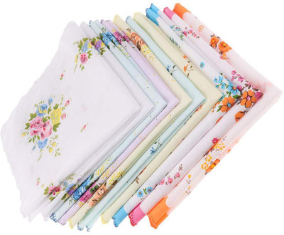 NIFTER Cotton Women Handkerchief, Colorful Floral Prints, women/Girls Handkerchiefs [