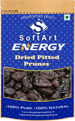 Soft Art Energy Dried Pitted Prunes, Premium Californian Dried Plum Vacuum Pack Prunes(1 x 250 g)