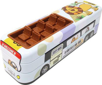 dishvy bus bus Art Metal Pencil Box(Set of 1, Multicolor)