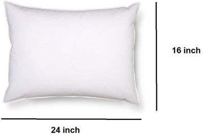 Koncept Polyester Fibre Stripes Sleeping Pillow Pack of 1(White)