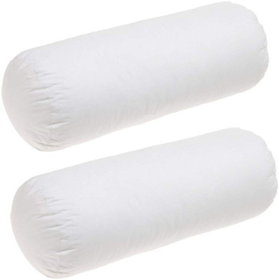 SRV Polyester Fibre Solid Bolster Pack of 2(White)