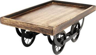 Unity Handicrafts Serving Tray for Dining & Tableware, Table Decor, Kitchen Serve ware Dining Accessory, Breakfast Coffee Table Tray, Butler Serving Tray Cup Tray Serving Set Thelaa Shape Wooden Snacks Serving Platter with Movable Wheels Tray(Microwave Safe) Unity Handicrafts Serving Tray for Dining & Tableware, Table Decor, Kitchen Serve ware Dining Accessory, Breakfast Coffee Table Tray, Butler Serving Tray Cup Tray Serving Set Thelaa Shape Wooden Snacks Serving Platter with Movable Wheels Tray(Microwave Safe)