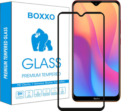 Boxxo Edge To Edge Tempered Glass for Mi Redmi 8, Mi Redmi 8A(Pack of 1)