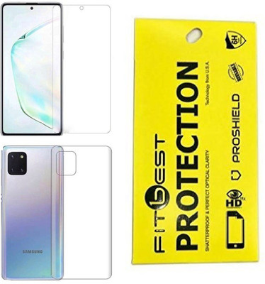 Fitbest Front and Back Screen Guard for Samsung Galaxy Note 10 Lite(Pack of 2)