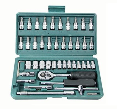 MOHAK Automobile Motorcycle Repair Tool Kit Case Screwdriver Set (Set of 46 Pieces) Long Handle Screwdriver Set(Pack of 1)