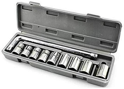 Shopper52 10 in 1 Socket Wrench Spanner Set Automobile Repair Tool Box Precision Sleeve Wrench Sleeve Wrench Combination Hand Tool Socket Set - 10PCTK Socket Set(Pack of 10)