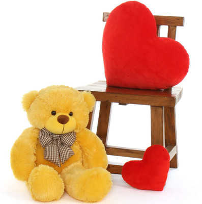 Giftee 3 Feet Premium Quality Teddy Bear, Gift for Someone Special, Best Gift  - 90 cm(Yellow)