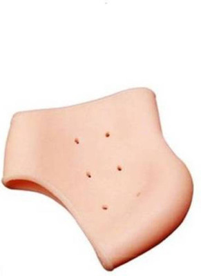 Majron Silicone Heel Protector Anti-Crack Pad Socks Set(1 Pair) Heel Support(Beige)