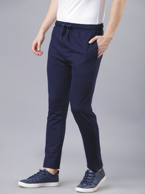 R Heaven Fashions Solid Men Blue Track Pants