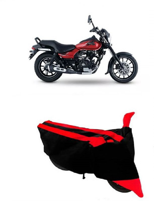 MELVIS Two Wheeler Cover for Bajaj(Avenger, Black, Red)
