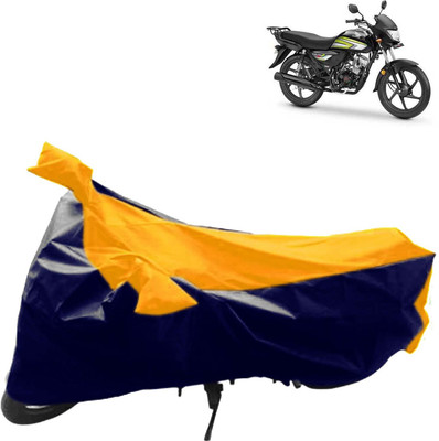 aksmit Two Wheeler Cover for Honda(CD 110 Dream, Blue, Yellow)