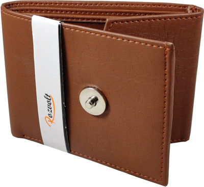 Rozvolt Men Tan Artificial Leather Wallet(7 Card Slots)