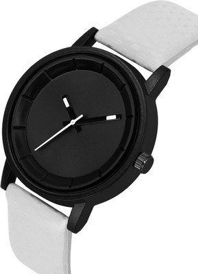 HINISH Black Dial And White Belt Watch Analog Watch For Men and Boys Analog Watch - For Boys