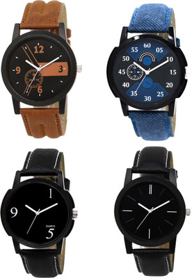 Heeva 1256-Premium Quality Black ,Blue,Brown Analog Watch For Men For-Men Analog Watch - For Men