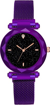give and take Magnatic lock stap Analog Watch  - For Girls