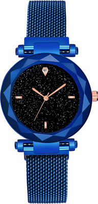 give and take Magnatic lock stap Analog Watch - For Girls