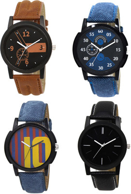 Heeva 1251-Men Creative Desing 4 Pice Combo Analog Watch For Men For-Men Analog Watch - For Men