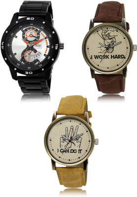 FERRIZZO New latest Designer Combo of 3 Analog Watch  - For Men