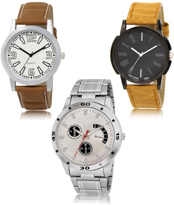 SWIFFIN New latest Designer Combo of 3 Analog Watch  - For Men