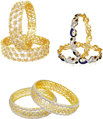 JDX Alloy Gold-plated Bangle Set(Pack of 6)