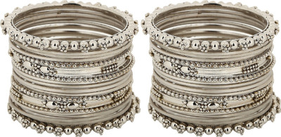 JSD Alloy Silver Bangle Set(Pack of 50)