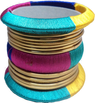 JSD Alloy Gold-plated Bangle Set(Pack of 13)