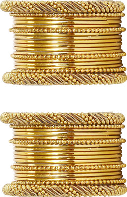JSD Alloy Gold-plated Bangle Set(Pack of 30)