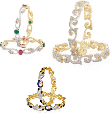 JDX Alloy Gold-plated Bangle Set(Pack of 6)