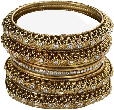 JSD Alloy Gold-plated Bangle Set(Pack of 15)