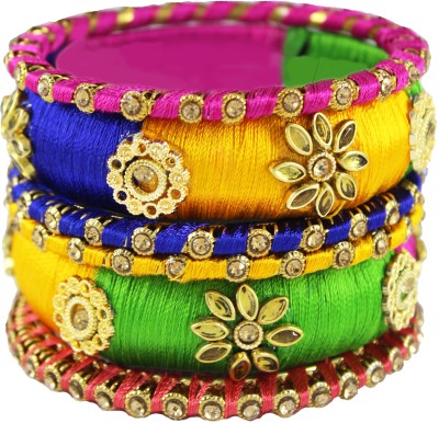 JSD Alloy Gold-plated Bangle Set(Pack of 6)