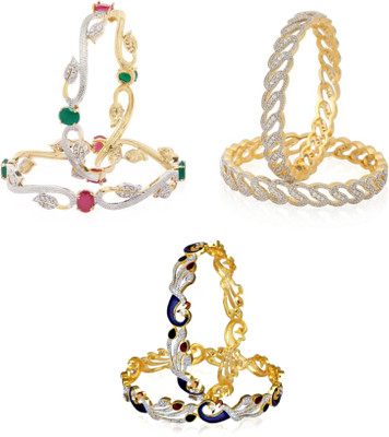 JDX Alloy Gold-plated Bangle Set(Pack of 6)