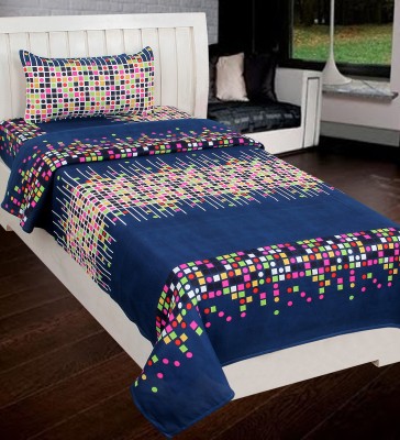 TexTile Furnishers 180 TC Microfiber Single Printed Flat Bedsheet(Pack of 1, Multicolor)