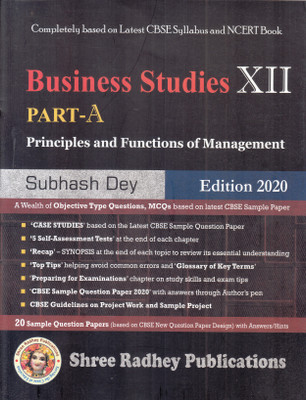 Business Studies for Class 12 (Part-A) Principles and Functions of Management (Examination 2020-2021)(English, Paperback, Subhash Dey)
