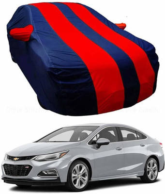 Kavach Car Cover For Chevrolet Cruze (With Mirror Pockets)(Blue, Red)